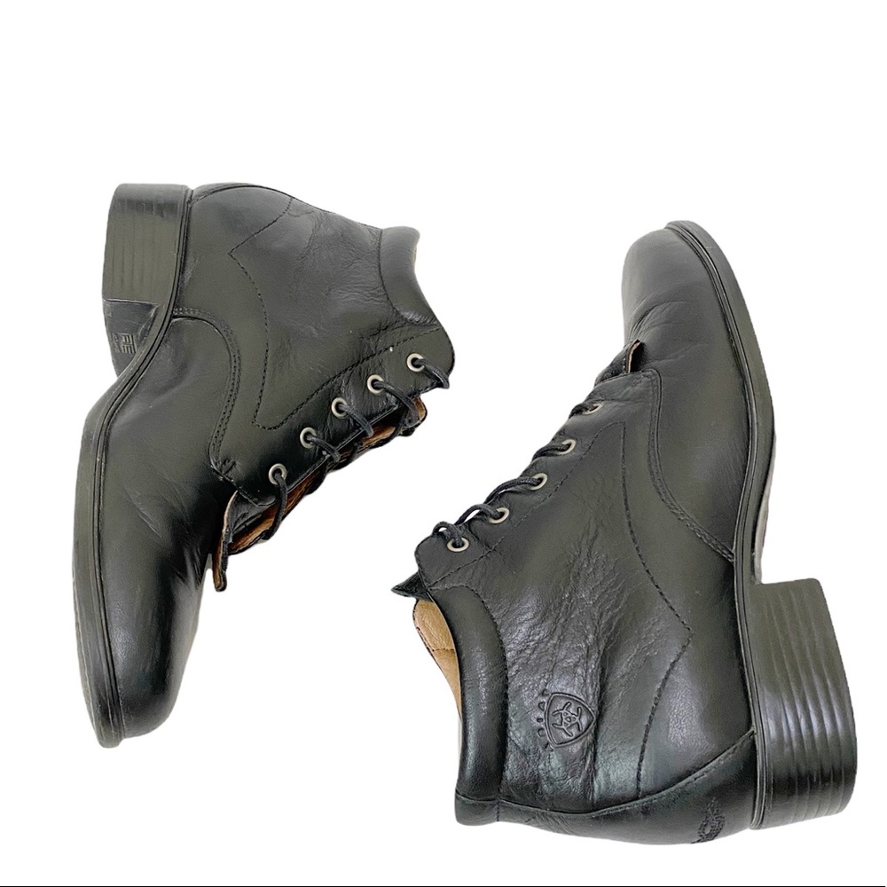 Ariat Josie Kiltie Ankle Boots Black Leather 7.5B - Picture 4 of 11